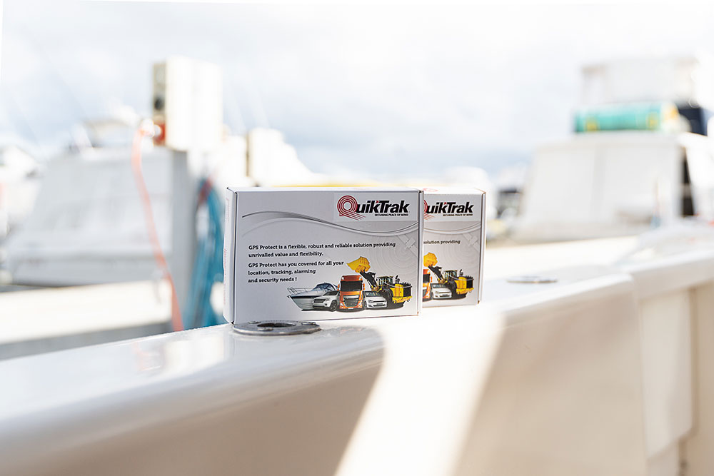 QuikTrak products on a boat